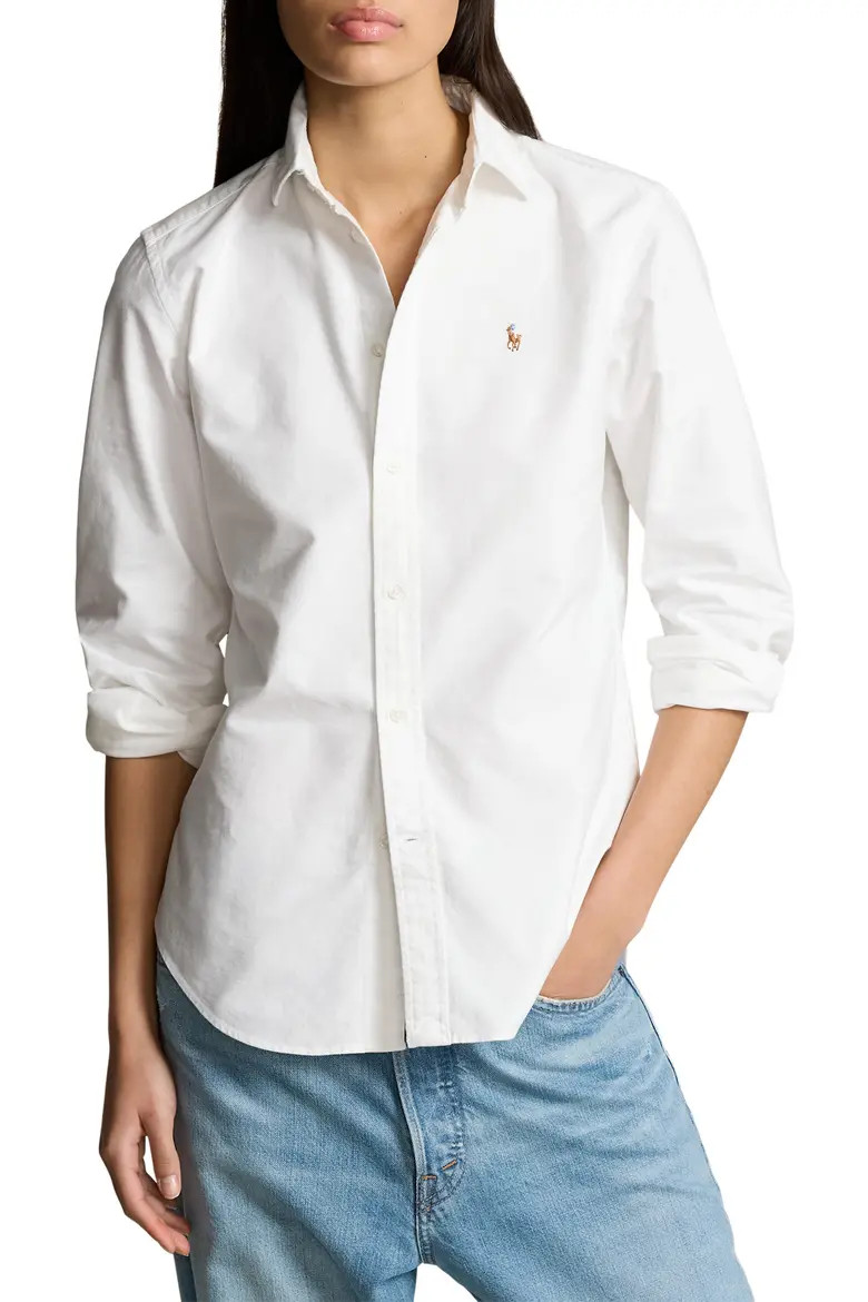 Oxford Cotton Button-Up Shirt (Women) | Nordstrom | Nordstrom