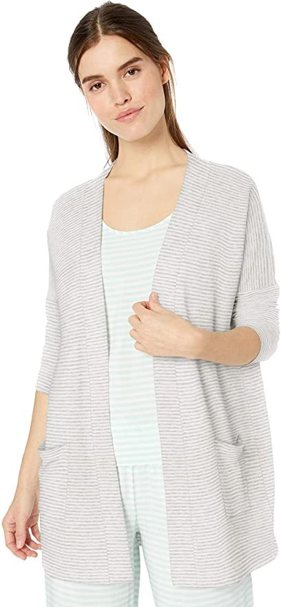 Amazon Essentials Women's Relaxed Fit Lightweight Lounge Terry Open-Front Cardigan | Amazon (US)