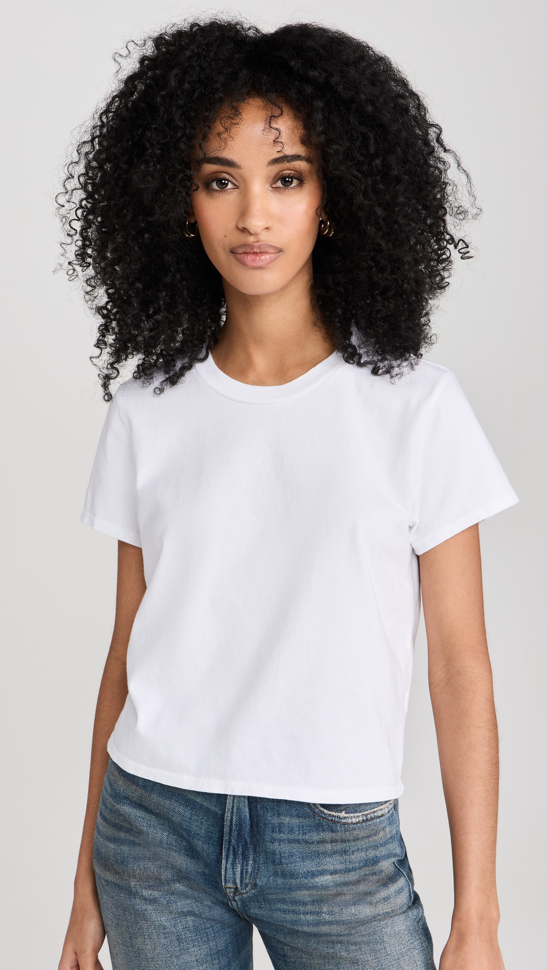 perfectwhitetee Springsteen Supima Cotton Baby Tee White S | Shopbop