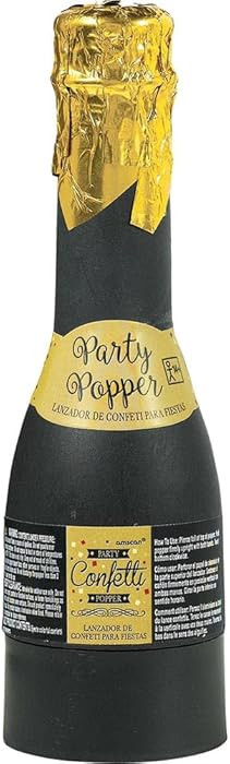Fun Black & Gold Foil Mini Bottle Confetti Popper - 6.25" (1 Pc.) - Versatile & Stylish Popper - ... | Amazon (US)