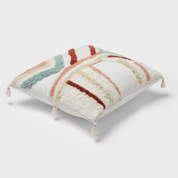 Square Textured Throw Pillow Cream - Opalhouse™ | Target