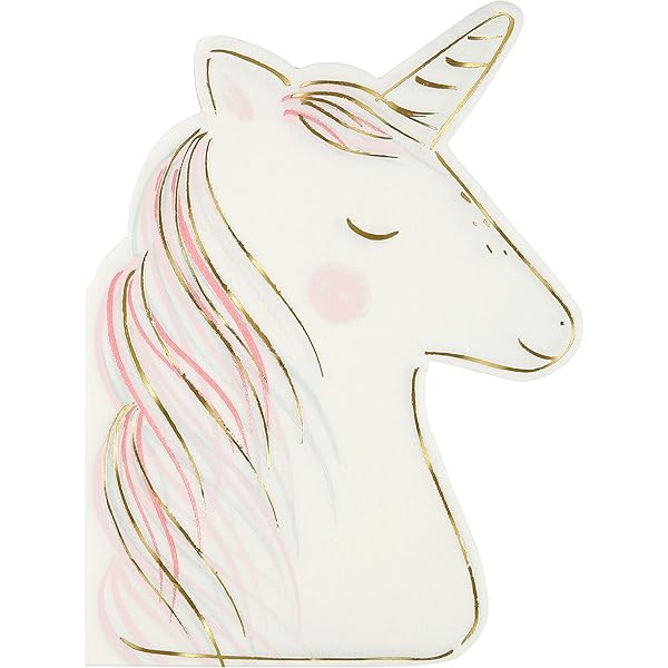 Meri Meri, Unicorn Plates, Birthday, Party Decorations, Die-Cut Unicorn Plates | Amazon (US)