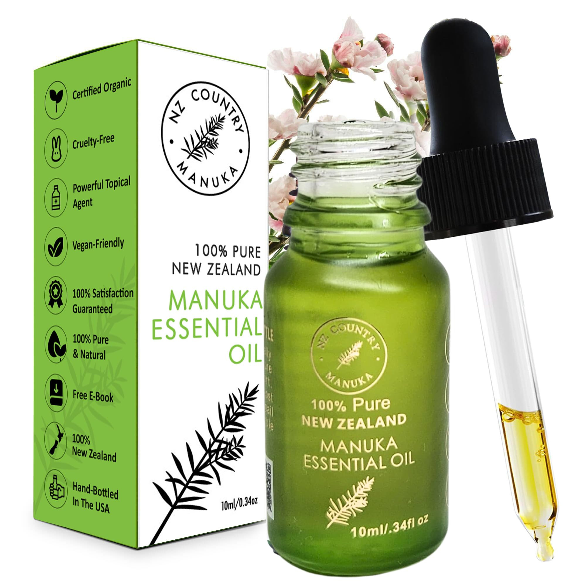 100% Pure New Zealand Manuka Oil | Organic Essential Oil | 35x Stronger Than Tea Tree | Natural S... | Amazon (US)