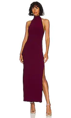 Norma Kamali x REVOLVE Turtle Halter Side Slit in Plum from Revolve.com | Revolve Clothing (Global)