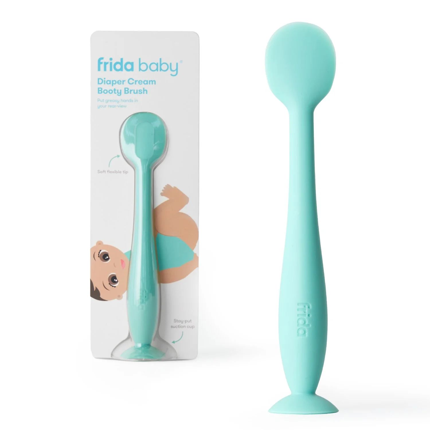 Frida Baby Silicone Booty Brush Applicator for Infant Diaper Rash Cream and Butt Paste, Blue | Walmart (US)