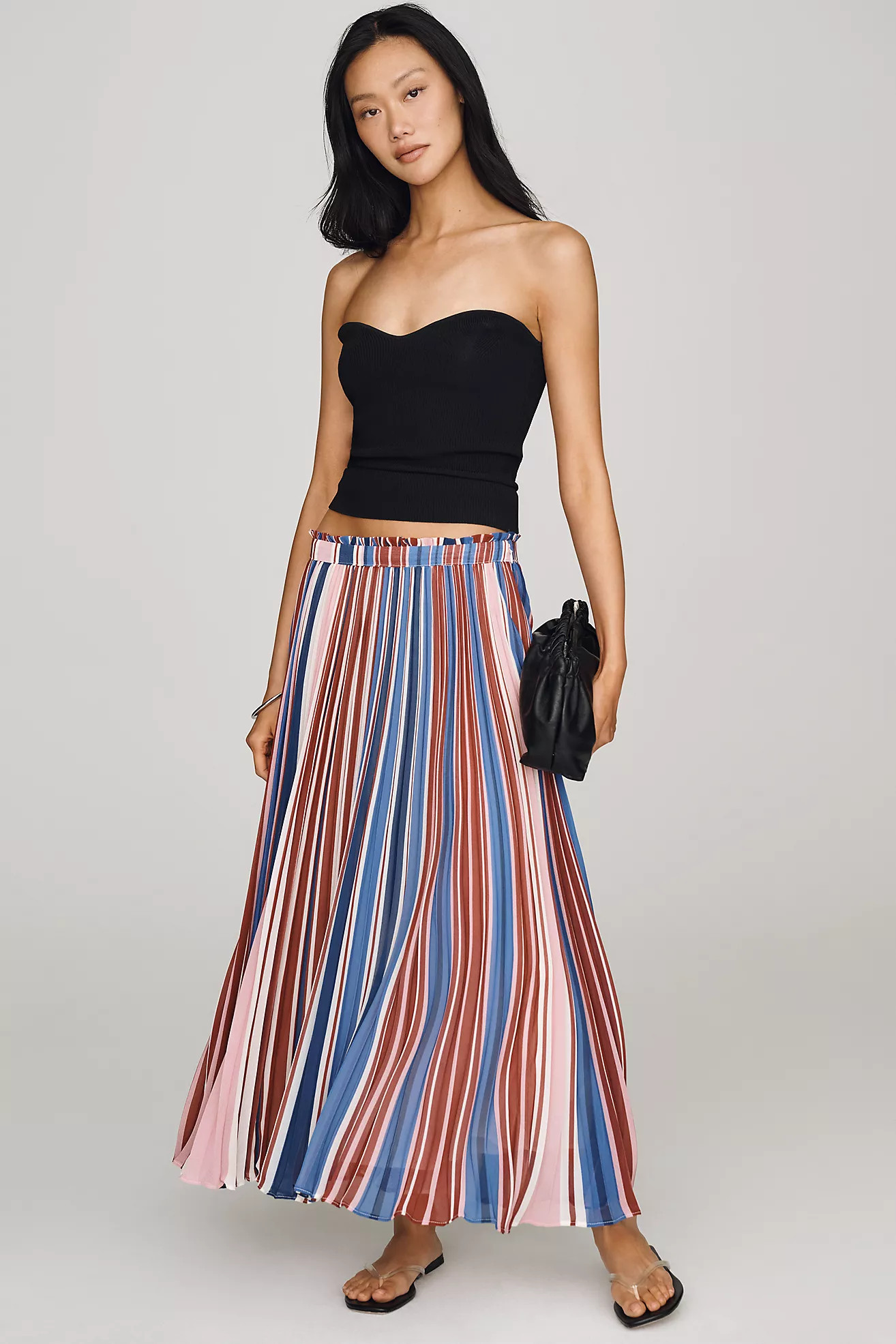 Sheer Pleated Maxi Skirt by Maeve | Anthropologie (US)