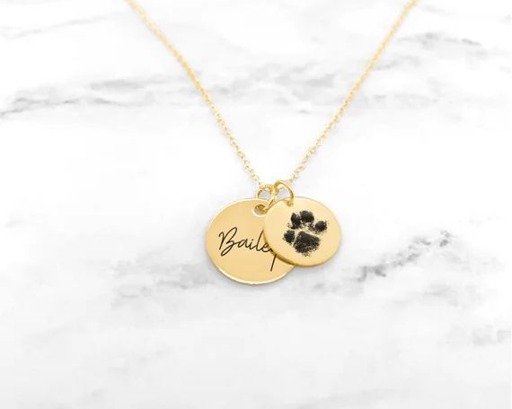 Paw Print Necklace • Your Actual Pet Paw Print Necklace • Custom Pet Necklace • Dog Necklac... | Etsy (AU)