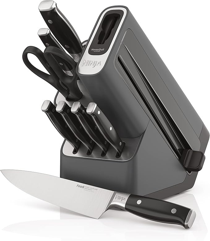 Ninja K32009 Foodi NeverDull Premium Knife System, 9 Piece Knife Block Set with Built-in Sharpene... | Amazon (US)