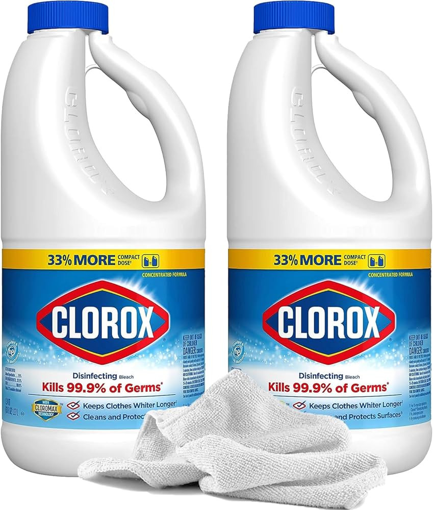 Towel + 2 Disinfecting Bleach Cleaners, 43oz | Effective Bleach Cleaner Concentrate for Home - Bu... | Amazon (US)