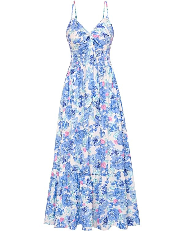GRACE KARIN Womens Summer Floral Maxi Dresses 2026 Long Flowy Boho Dress Beach Vacation Sundresse... | Amazon (US)