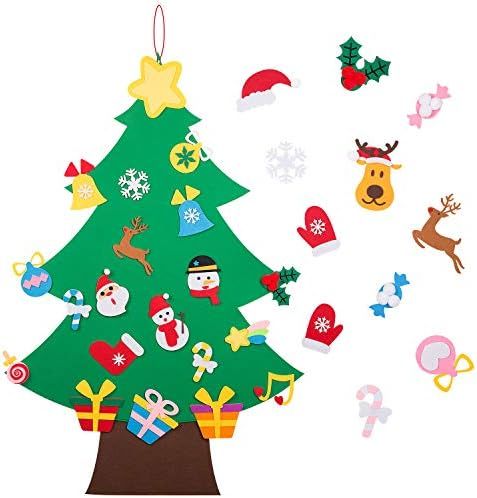 Felt Christmas Tree - 3.6 FT 3D DIY Set for Kids with 36 Pieces of Ornament Decor, Wall Hanging C... | Amazon (US)
