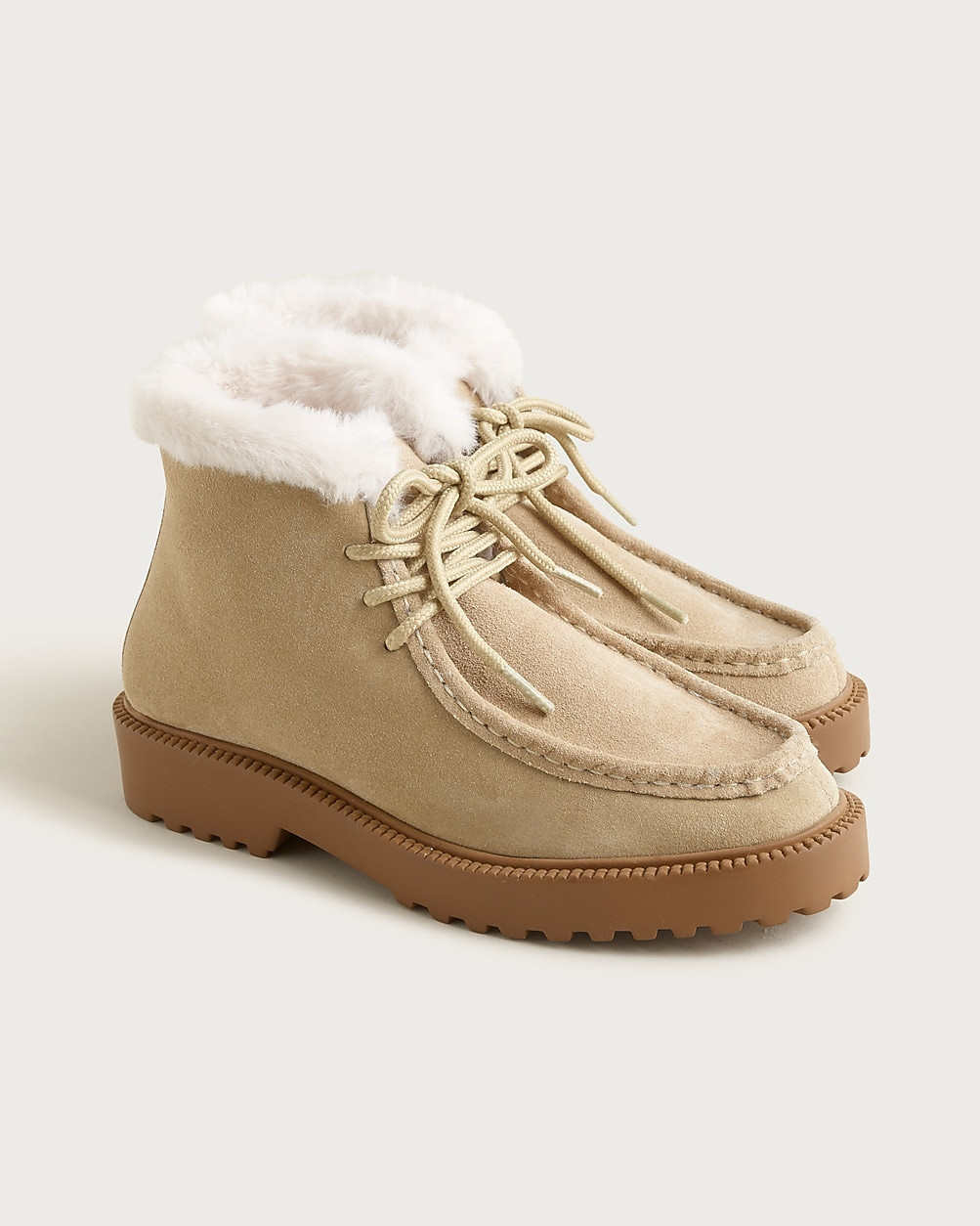Lug-sole boots in suede | J. Crew US