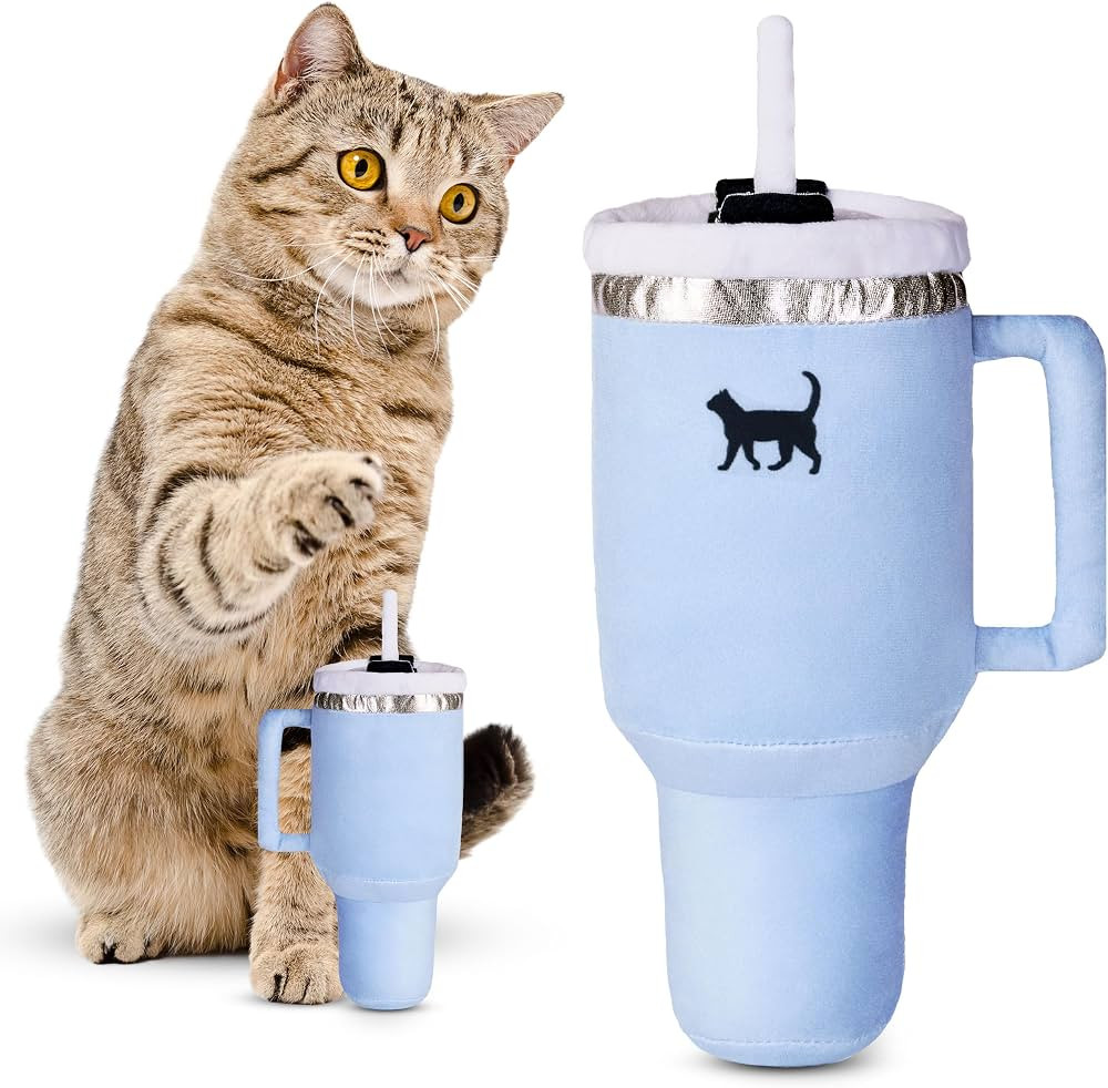 Kitty Kollection | Plush Kitty Cup Tumbler Catnip Toy with Crinkle Paper – Trendy, Cute, Funny ... | Amazon (US)