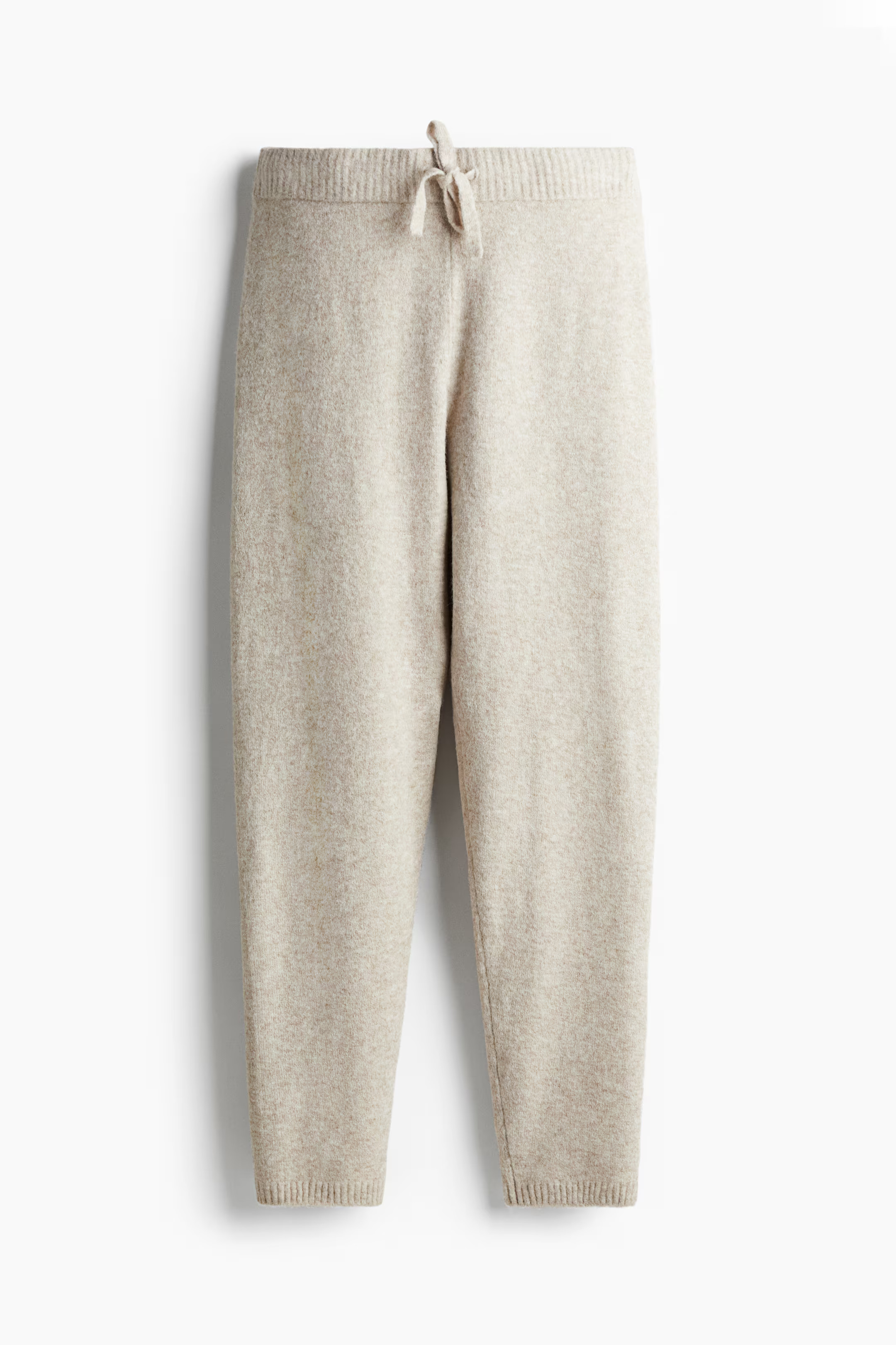 Fine-knit Joggers - Light beige melange - Ladies | H&M US | H&M (US + CA)