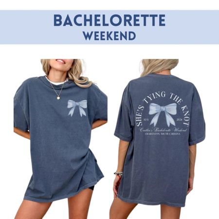 She’s Tying The Knot Bachelorette Shirts, Coquette Bow Bachelorette, Coquette Aesthetic Bridesmaids Gifts. Coquette Blue Bow Bachelorette Party Shirts
#LTKFindsUnder50

#LTKWedding #LTKFindsUnder100 #LTKParties