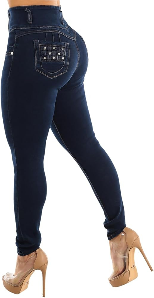 Moda Xpress High Waisted Butt Lifting Jeans for Women - Colombian Design Jeans Levanta Cola | Amazon (US)