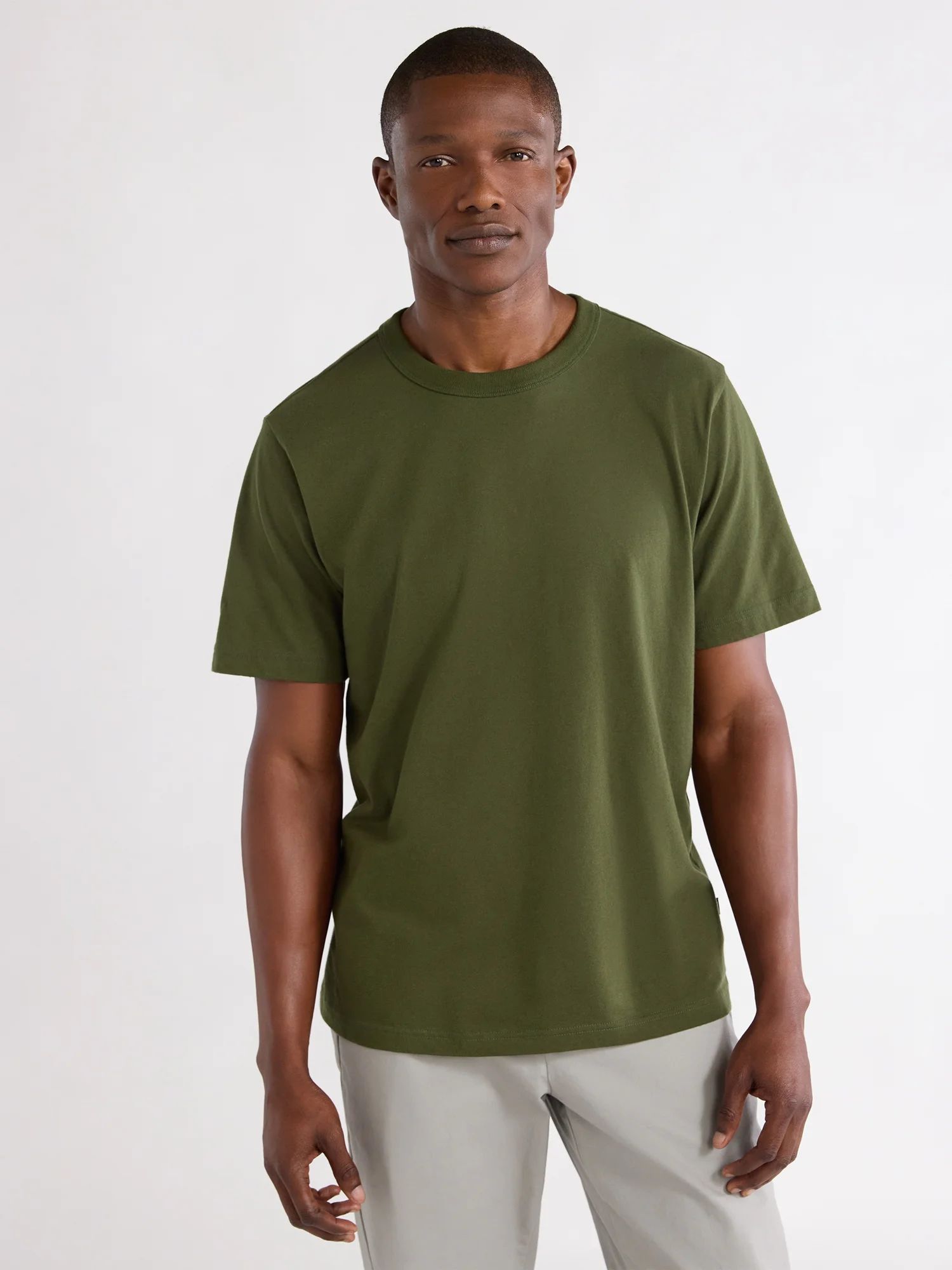 Free Assembly Men’s Everyday Cotton Tee with Short Sleeves, Sizes S-3XL | Walmart (US)