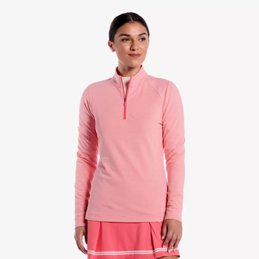 Lightweight Feeder Stripe Women's Golf Quarter Zip | PGA TOUR Superstore
