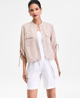 Women's 3/4 Sleeve Button Front Blouse | Macy's