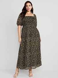 Fit &amp; Flare Smocked Maxi Dress for Women | Old Navy (US)