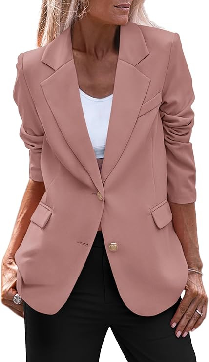 PRETTYGARDEN Women's Spring Fall Business Casual Blazers Long Sleeve Notch Lapel Trendy Work Offi... | Amazon (US)