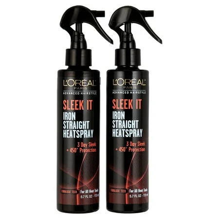 Loreal Paris Advanced Hair Style Sleek It Iron Straight Heat Hair Spray 5.7 Oz 2 Pack | Walmart (US)