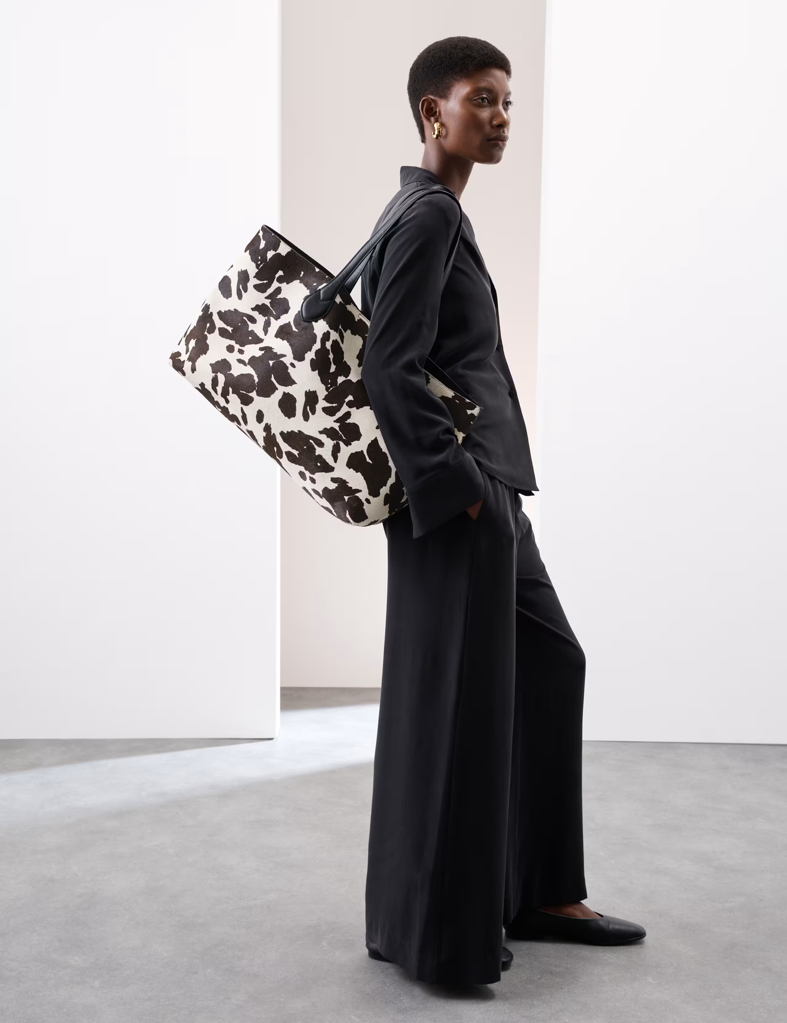 Hair On Leather Animal Print Tote Bag | Autograph | M&S | Marks & Spencer (UK)
