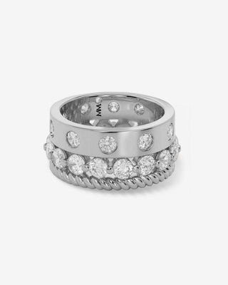 Ashley Venice Ring - Silver|White Diamondettes - 9 | Melinda Maria Jewelry