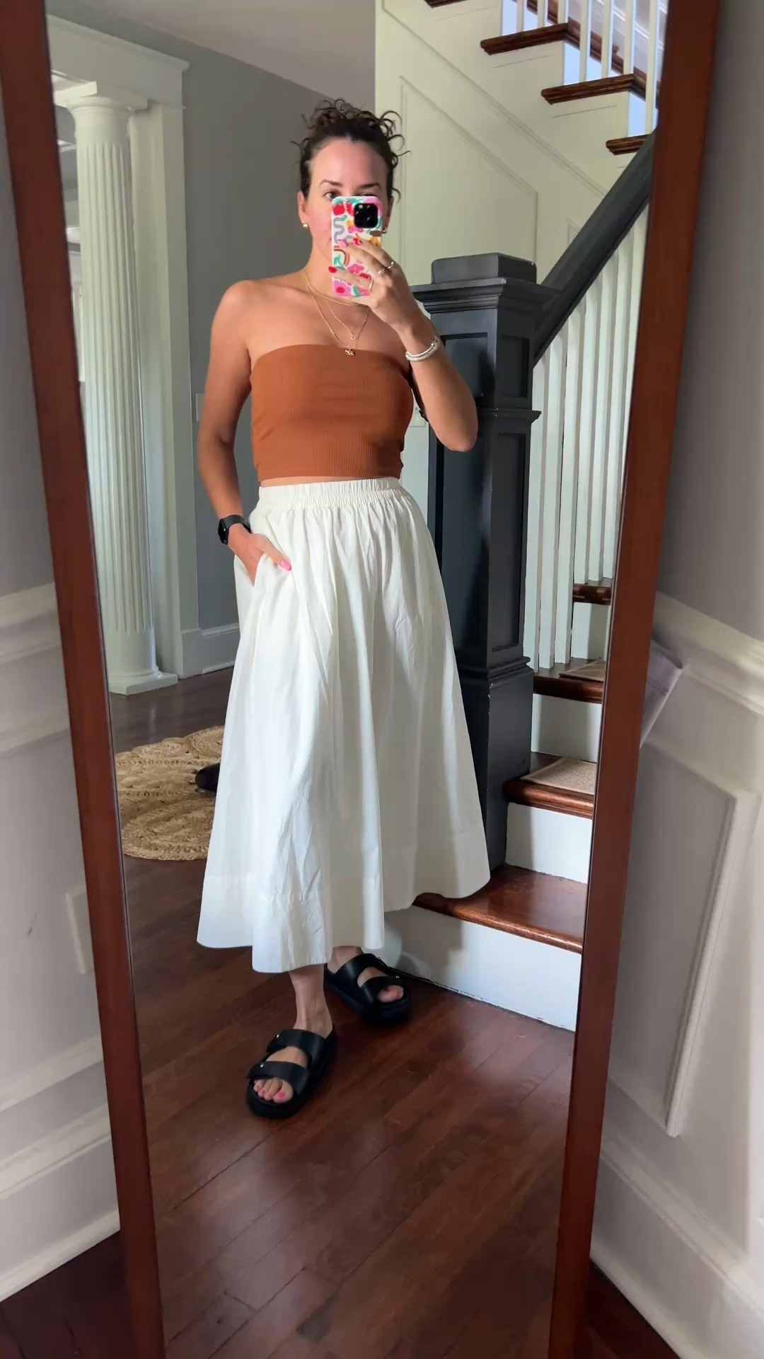 white skirt. poplin skirt. casual style. tube top. gap skirt. sandals. leather sandals. black sandals. jenni kayne. casual style. errands. 

 

#LTKSeasonal #LTKSaleAlert #LTKFindsUnder100
