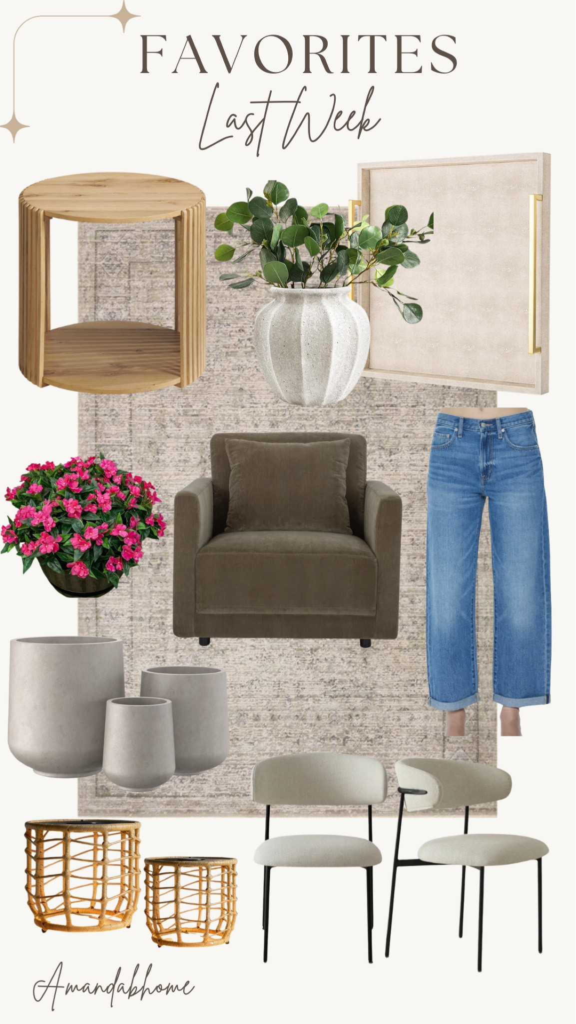 Home decor and fashion faves last week! 

Denim, accent chair, planter, patio decor, side table

#LTKHome #LTKSaleAlert