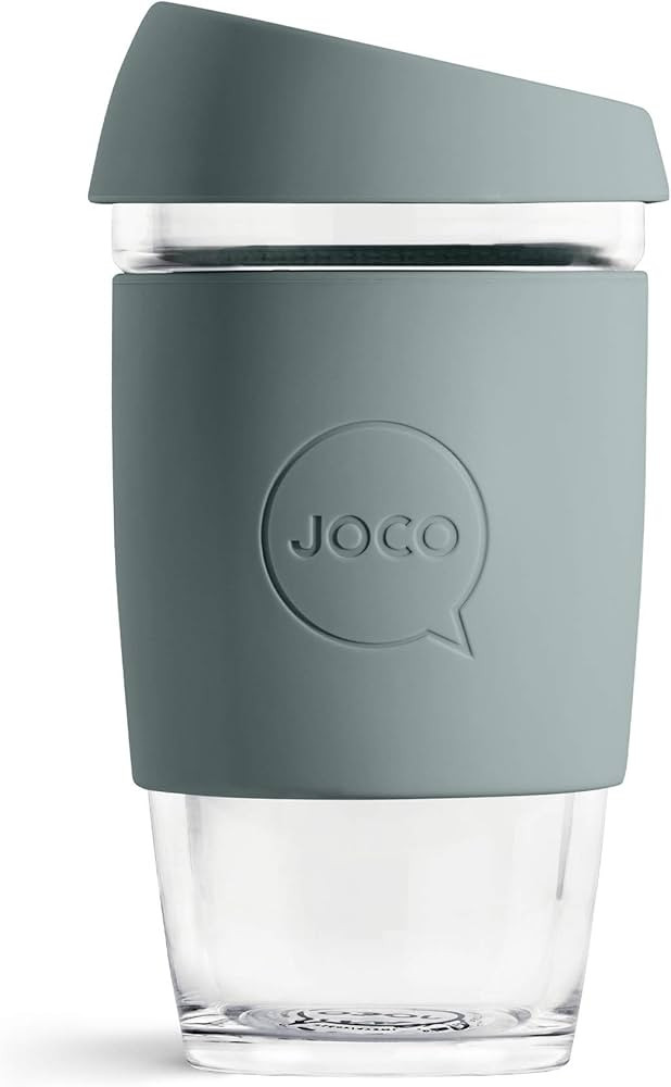 JOCO Cup 16oz - Eco-innovative Borosilicate Glass Reusable Classic Cup - (BlueStone) | Amazon (US)