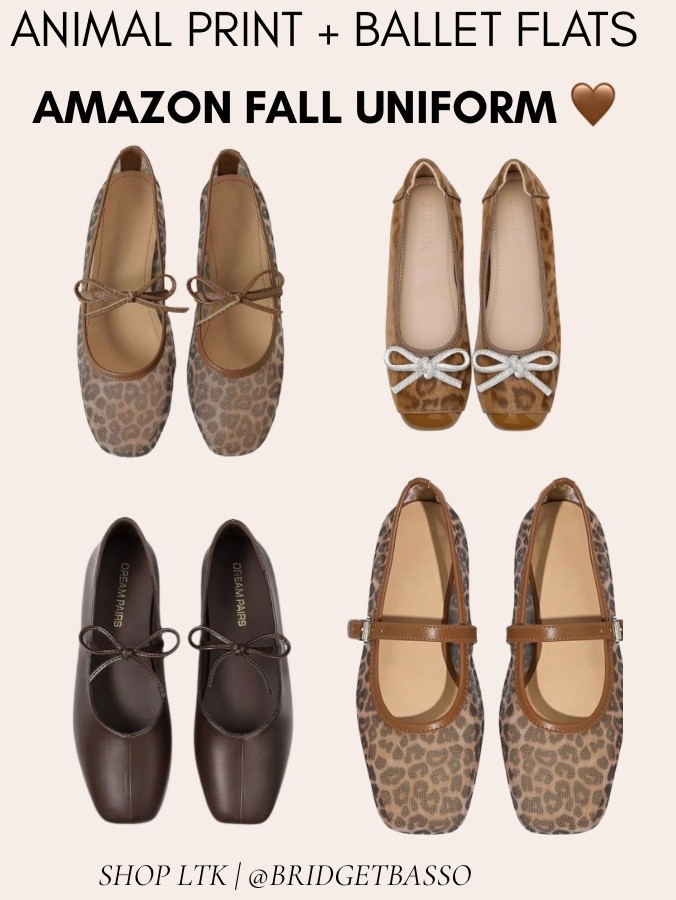 The shoes taking over fall: animal-print and chocolate-brown ballet flats 🐆🤎 These Amazon flats make even the simplest jeans-and-sweater outfit feel instantly styled.
#amazonfashion #balletflats #leopardprint #fallshoes #ltkfinds

#LTKgrwm #LTKootd
