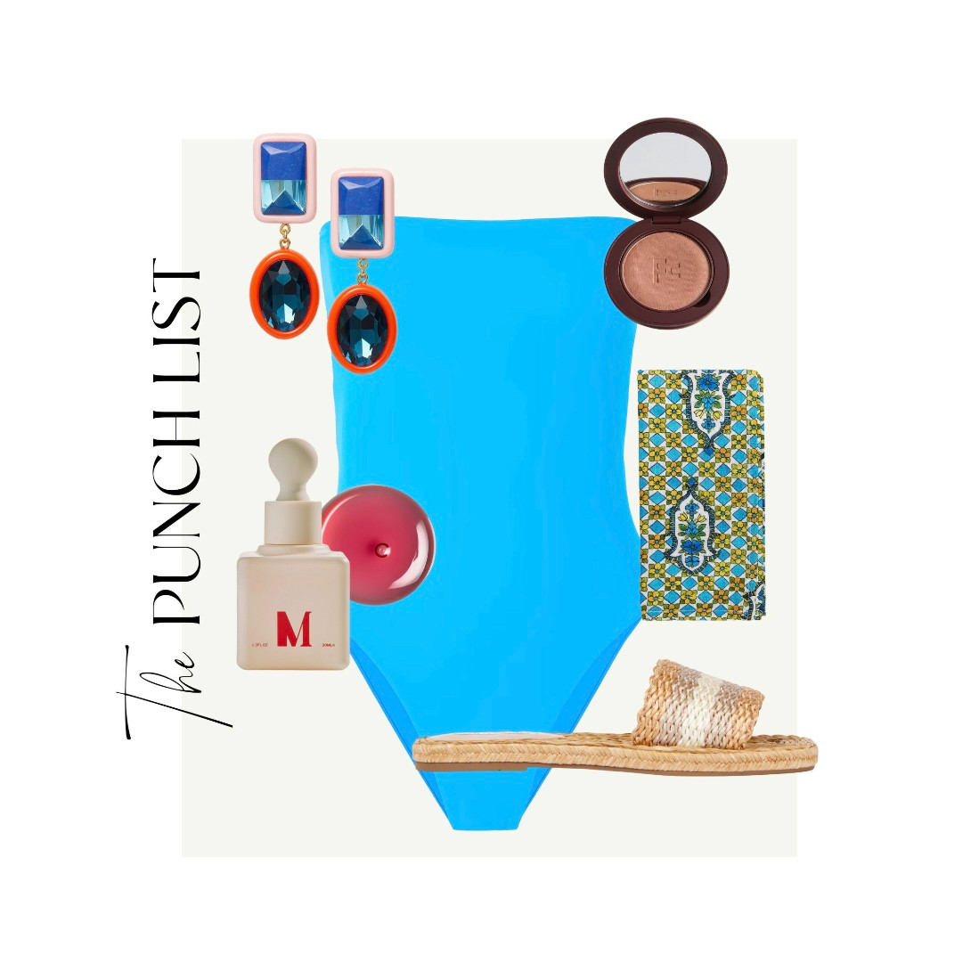 THE PUNCH LIST 🩵👊

Summer one piece swimsuit, rattan hamper, colorful earrings, claw clip, bronzer and more favorites! 

 #LTKFindsUnder50 #LTKFindsUnder100 #LTKStyleTip