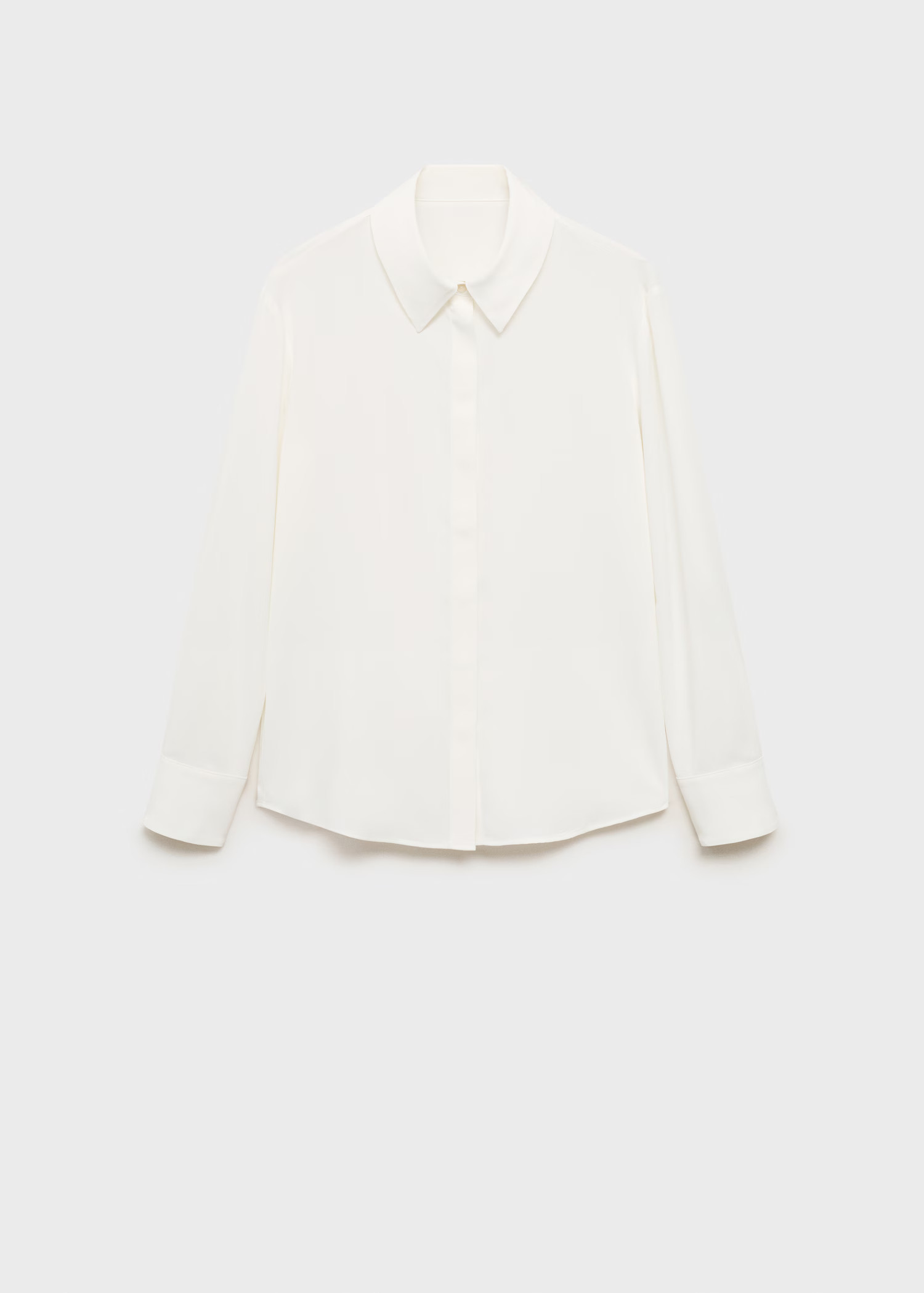 Long-sleeved flowing shirt - Women | MANGO United Kingdom | MANGO (UK)