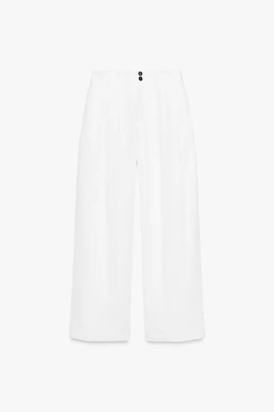 ZW COLLECTION 100% LINEN PANTS | Zara US