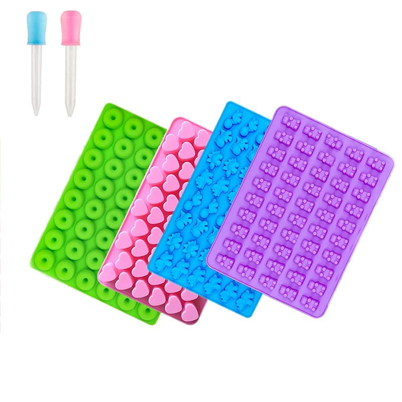 Gummy Candy Molds Silicone, Non-Stick Chocolate Candy Mold with 2 Droppers Including Mini Dinosau... | Amazon (UK)
