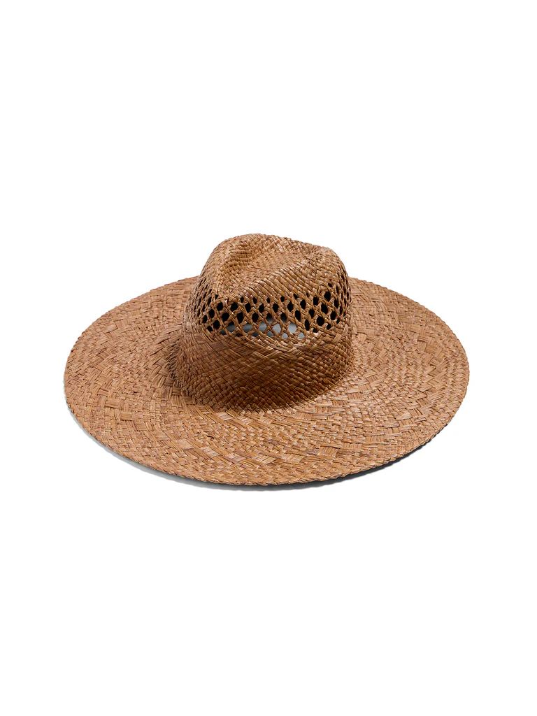 Raffia Mixed Stitch Fedora | Faherty