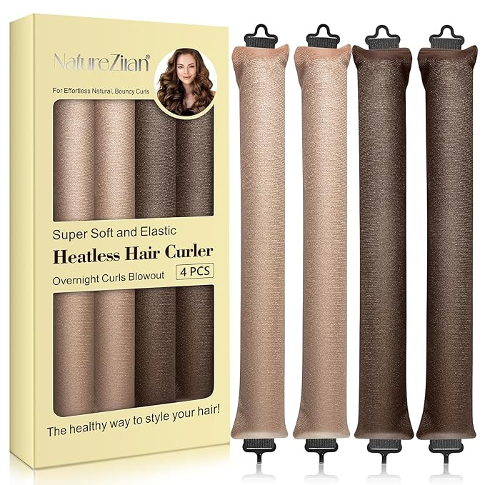 Satin Heatless Hair Curlers Curling - Overnight Blowout Curls Rods for hair - Flexi Rods for Heat... | Amazon (US)