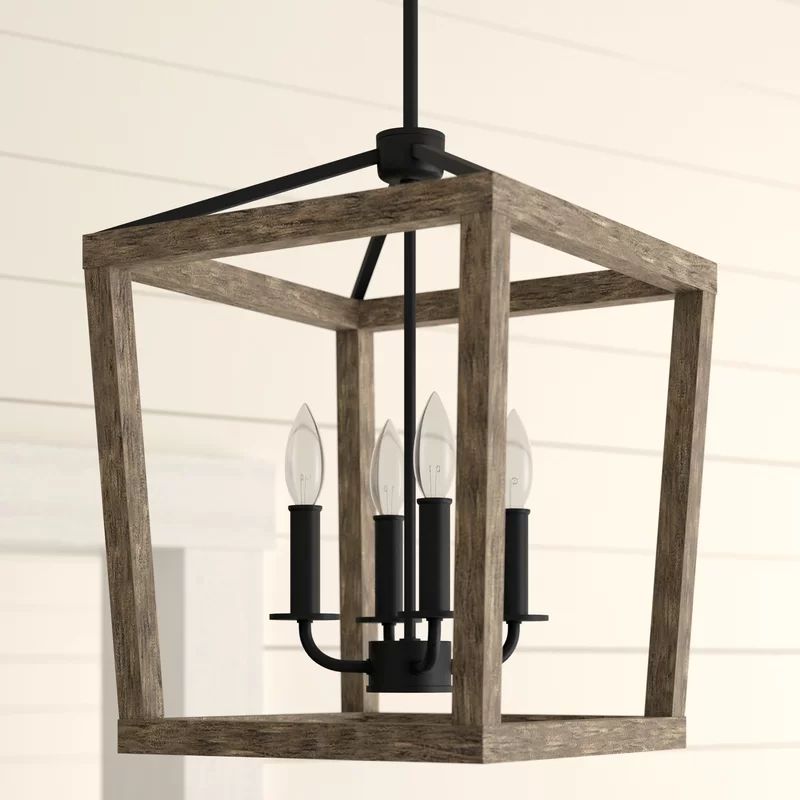 Natarsha 4 - Light Lantern Geometric Chandelier | Wayfair Professional