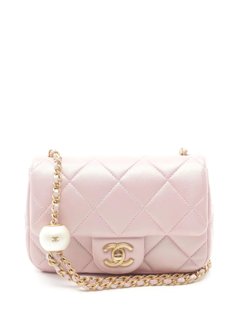 CHANEL Pre-Owned 2021s Mini Matelassé Shoulder Bag | Pink | FARFETCH | Farfetch Global