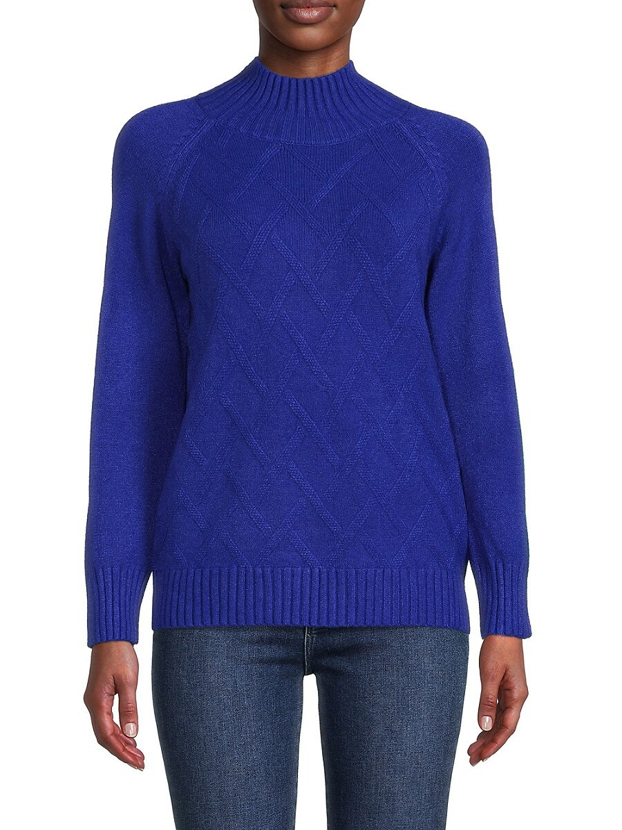 Patrizia Luca Women's Mockneck Sweater - Royal Blue - Size XS | Saks Fifth Avenue OFF 5TH