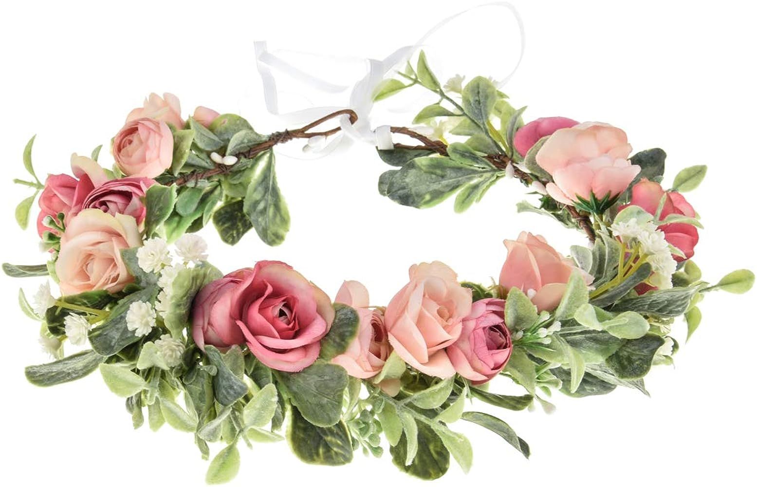 Vividsun Boho Flower Headband Floral Garland Crown Wedding Festival Party Headpiece | Amazon (US)