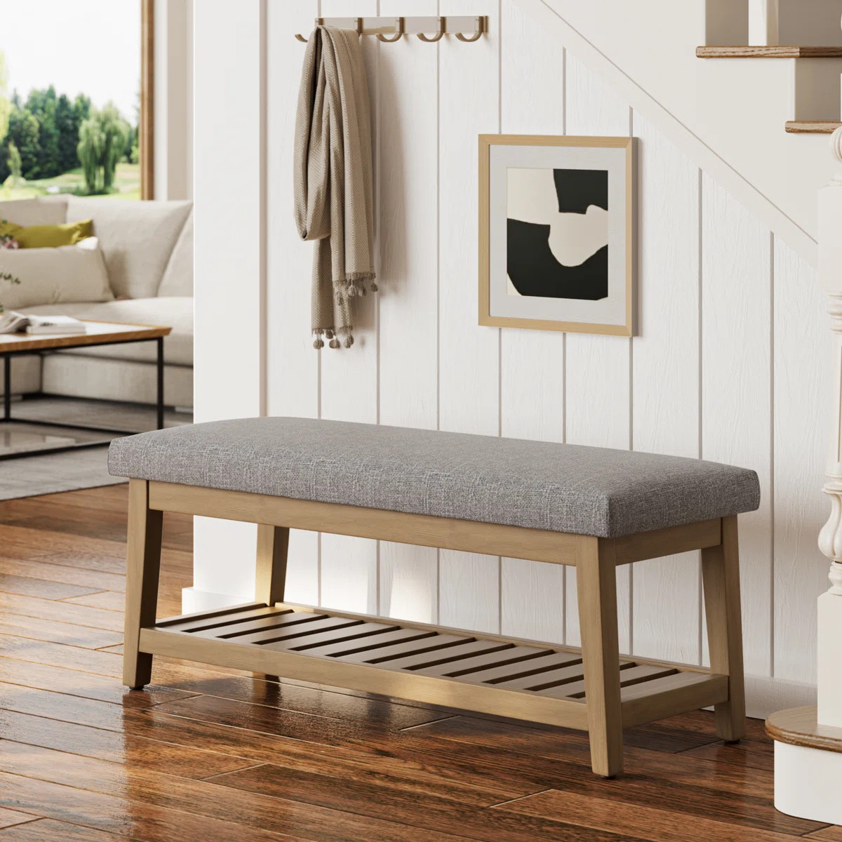 Hahnville 44" W  Upholstered Storage Bench | Wayfair North America
