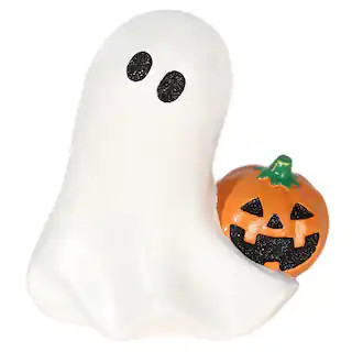 5.25" White Ghost with Jack-O'-Lantern Tabletop Décor by Ashland® | Michaels | Michaels Stores
