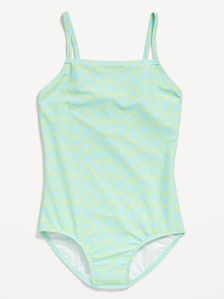 Printed Back Cutout One-Piece Swimsuit for Girls | Old Navy (US)