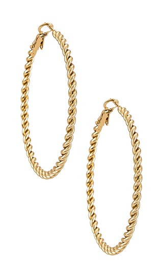 Omnia Hoops in Gold | Revolve Clothing (Global)