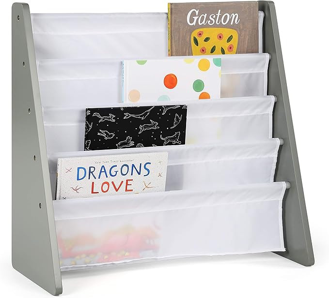 Humble Crew Kids Book Rack Storage Bookshelf, Grey/White | Amazon (US)