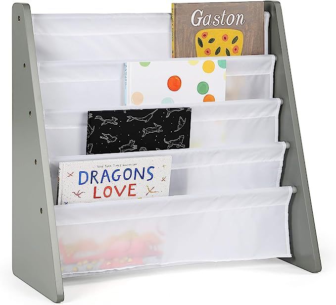 Humble Crew Kids Book Rack Storage Bookshelf, Grey/White | Amazon (US)