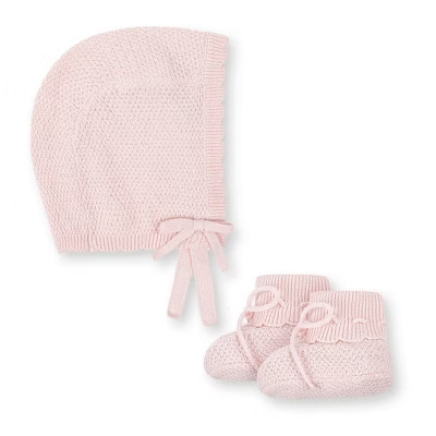 Hope & Henry Baby Organic Sweater Bonnet and Bootie 2-Piece Set, Infant | Target