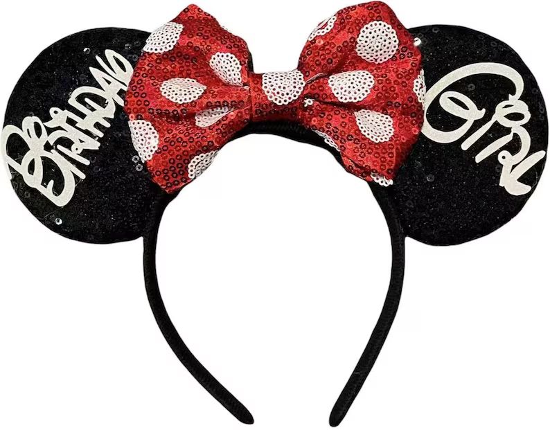 Birthday Girl Mickey Minnie Mouse Ears, Birthday girl headband, Birthday Mouse Ears, Bachelorette... | Etsy (US)